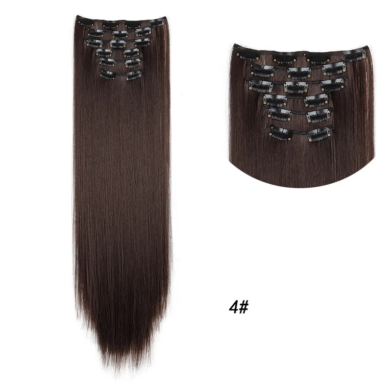 Long Curly Clip-In Hair Extensions for Instant Volume and Length - 22