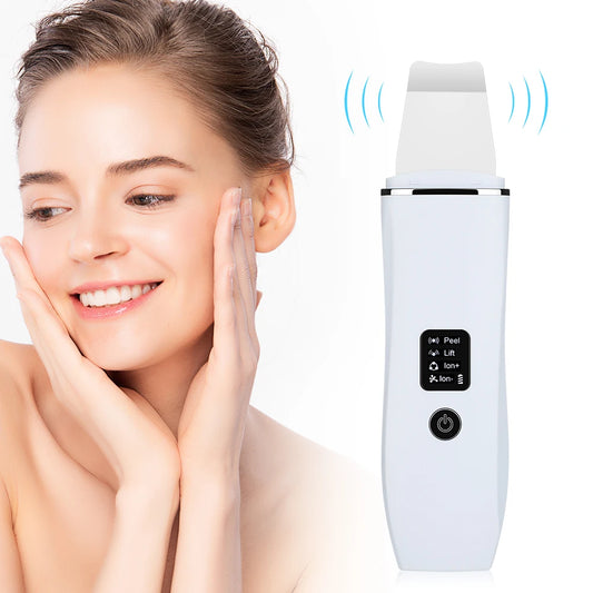 Ultrasonic Facial Skin Scrubber and Pore Deep Cleaning Tool for Radiant Skin