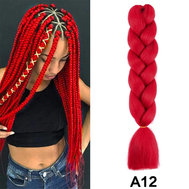 24-Inch Jumbo Synthetic Braiding Hair Extensions - 8