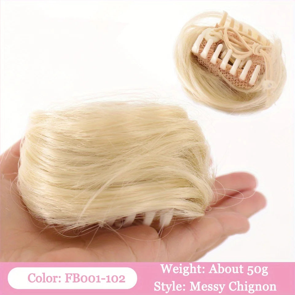 Synthetic Braid Hair Scrunchie for Instant Messy Bun Updos