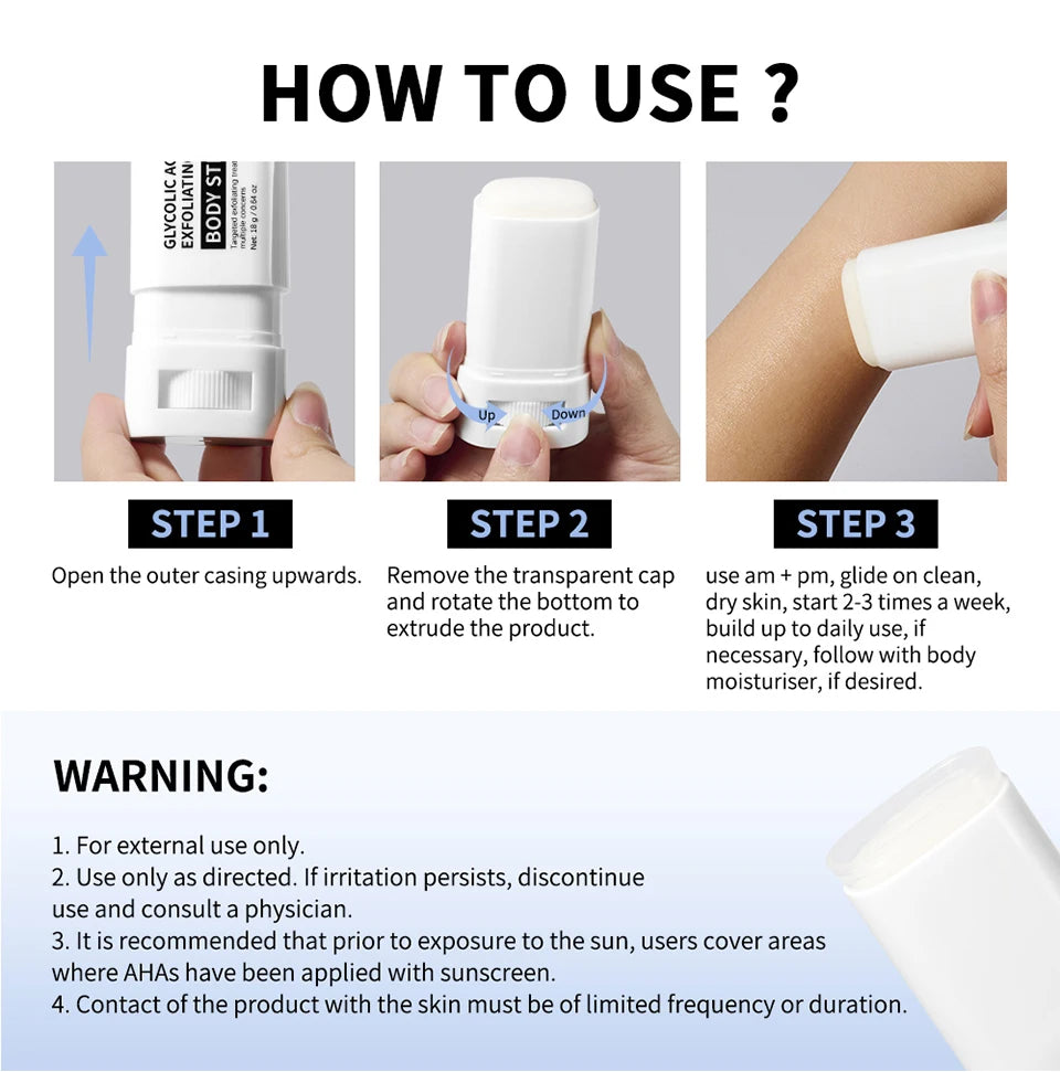 Glycolic Acid Exfoliating Body Stick for Smooth and Radiant Skin - 16