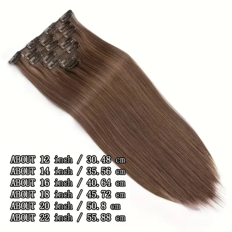 Straight Clip-in Hair Extensions for Instant Length and Volume