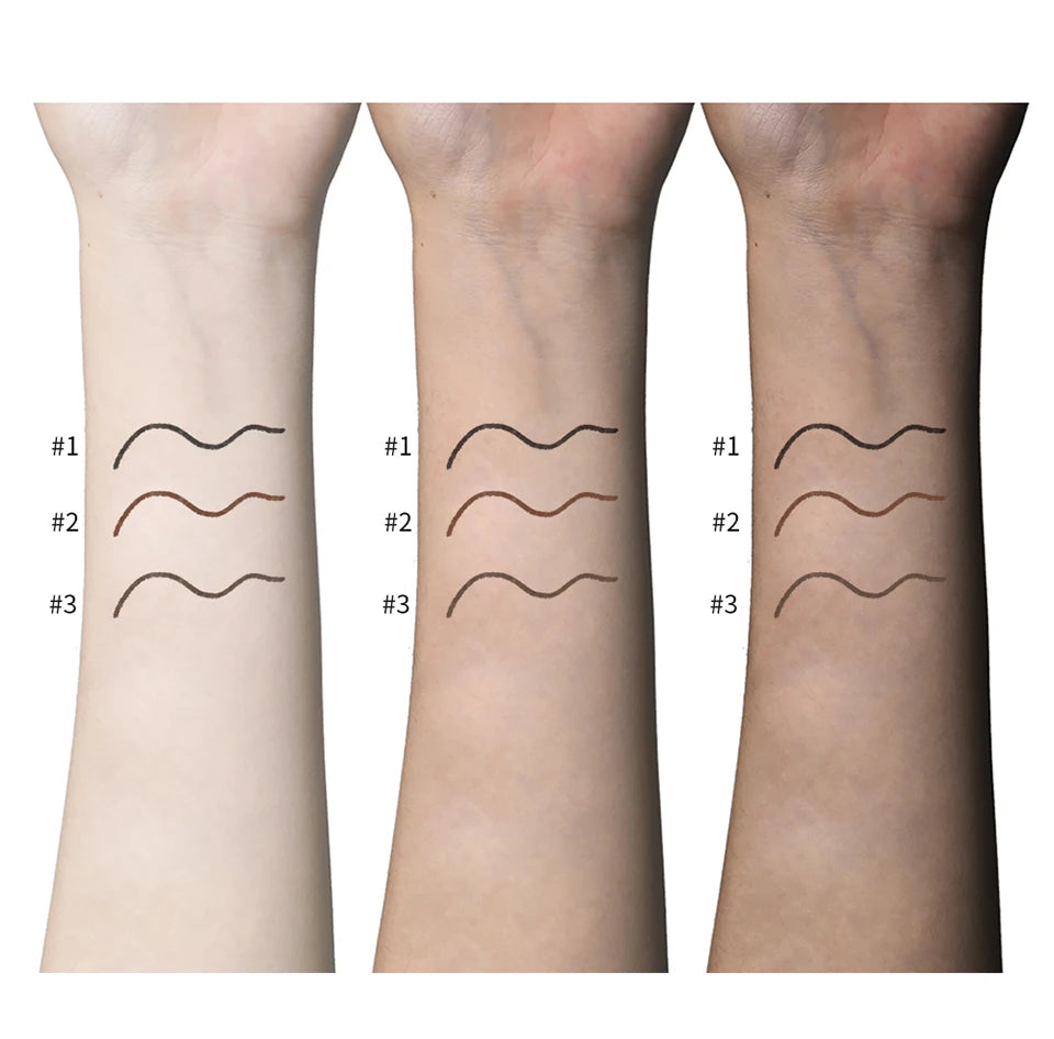 Waterproof Triangular Tip Eyebrow Pencil with Built-in Grooming Brush - 14