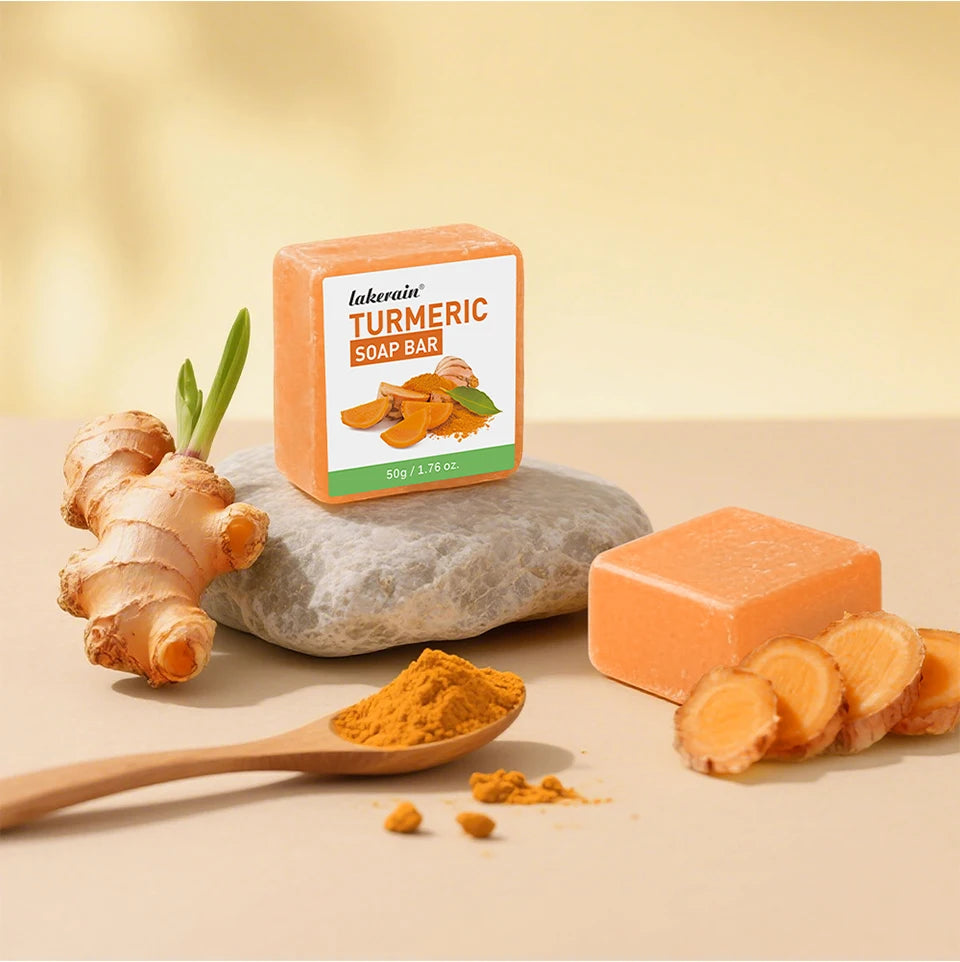 Brightening Turmeric Soap Bar for Face and Body Deep Cleansing - 16