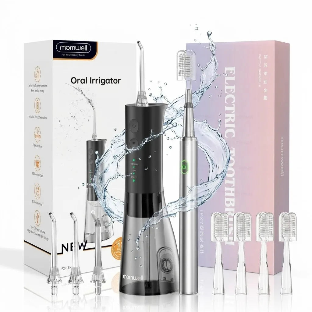 Portable Water Flosser and Electric Toothbrush Dental Hygiene Kit