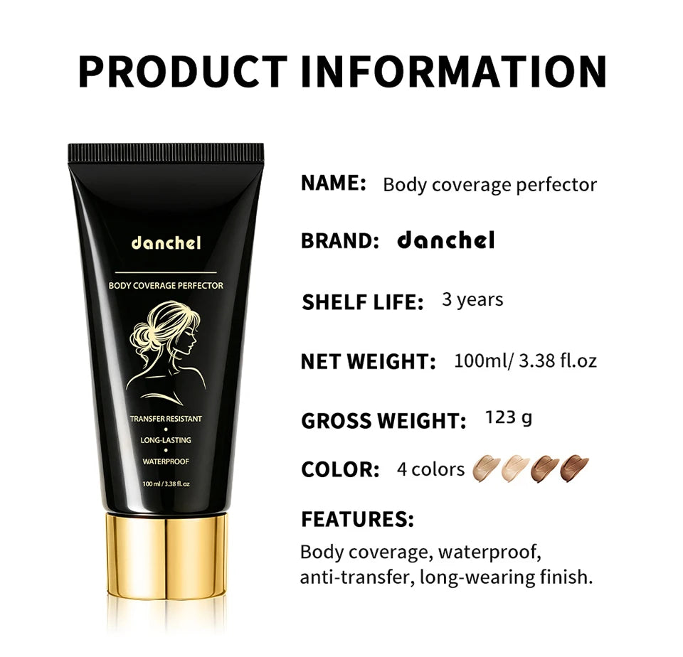 Waterproof Full Coverage Body Concealer for Tattoos Scars and Blemishes