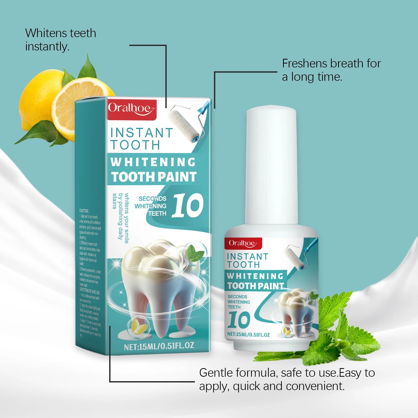 Instant Teeth Whitening Paint for Brighter Smile and Stain Removal - 9
