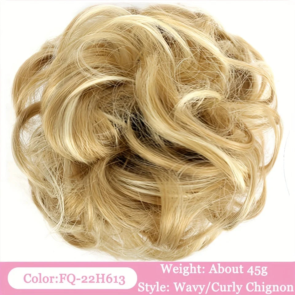 Messy Bun Hair Extension with Elastic Band