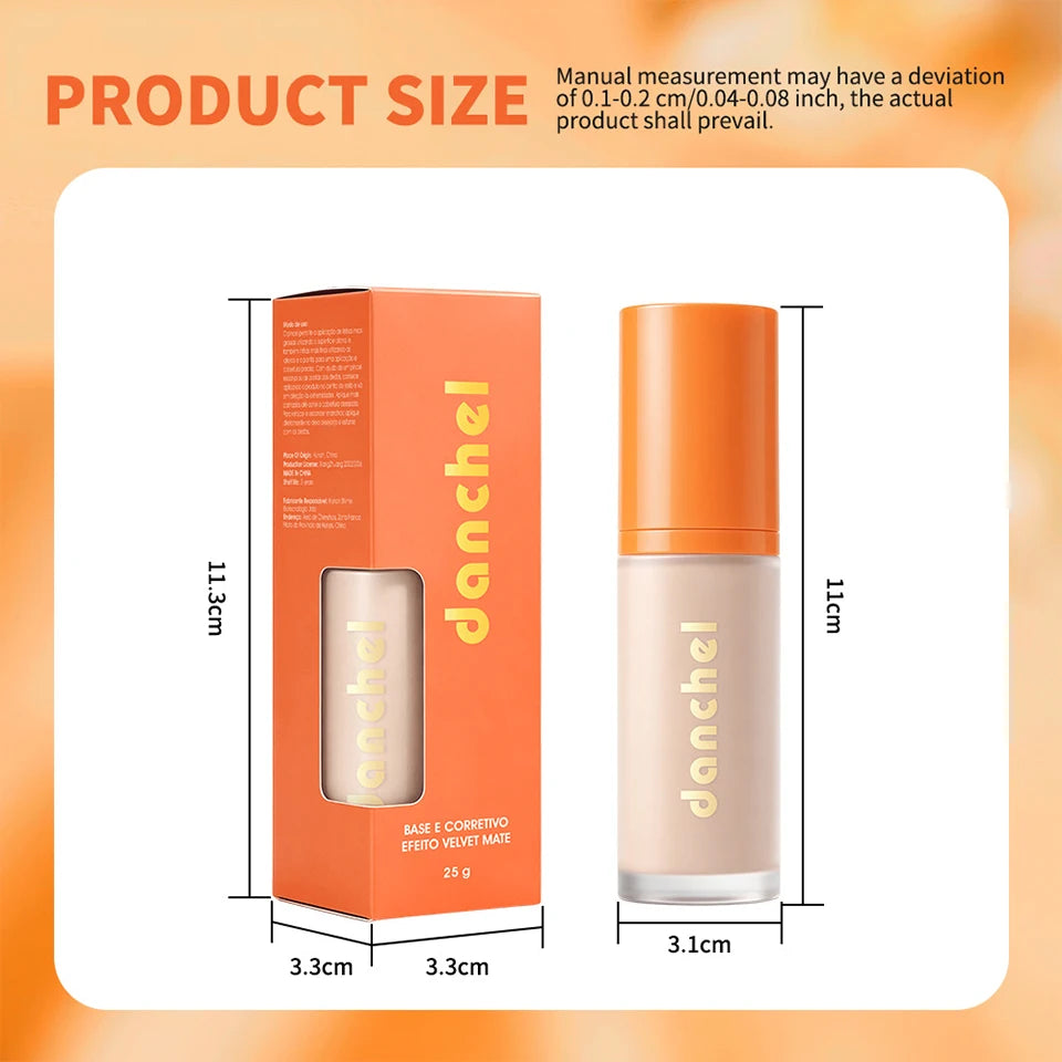 2-in-1 Liquid Foundation and Concealer for Flawless Velvet Matte Finish - 14