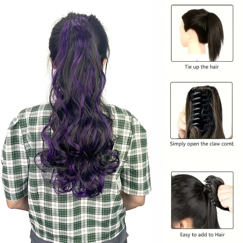 20-Inch Curly Claw Clip Ponytail Extension - 6