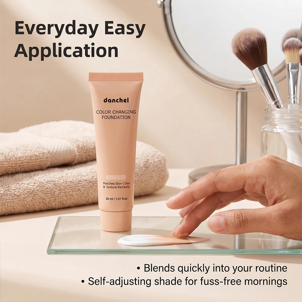 Color-Changing Liquid Foundation for Flawless Even Skin Tone Coverage