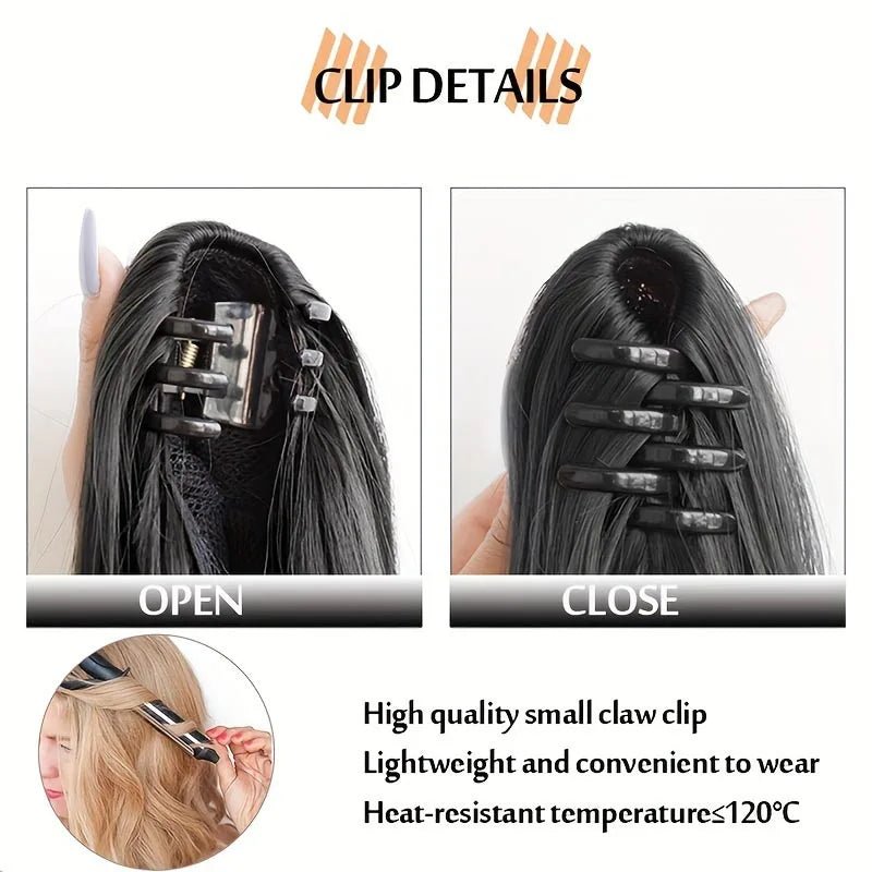 20-Inch Long Curly Claw Clip Ponytail Hair Extension