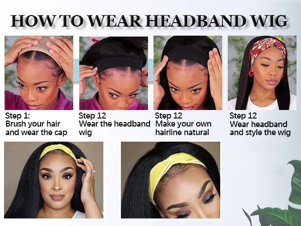 Long Yaki Straight Headband Wig for Easy Daily Styling - 12