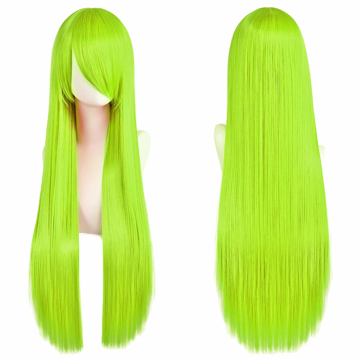 Long Straight Synthetic Cosplay Wig with Bangs - 30