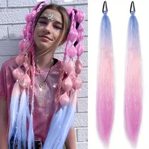 26 Inch Synthetic Braided Hair Extensions with Elastic Band - 9