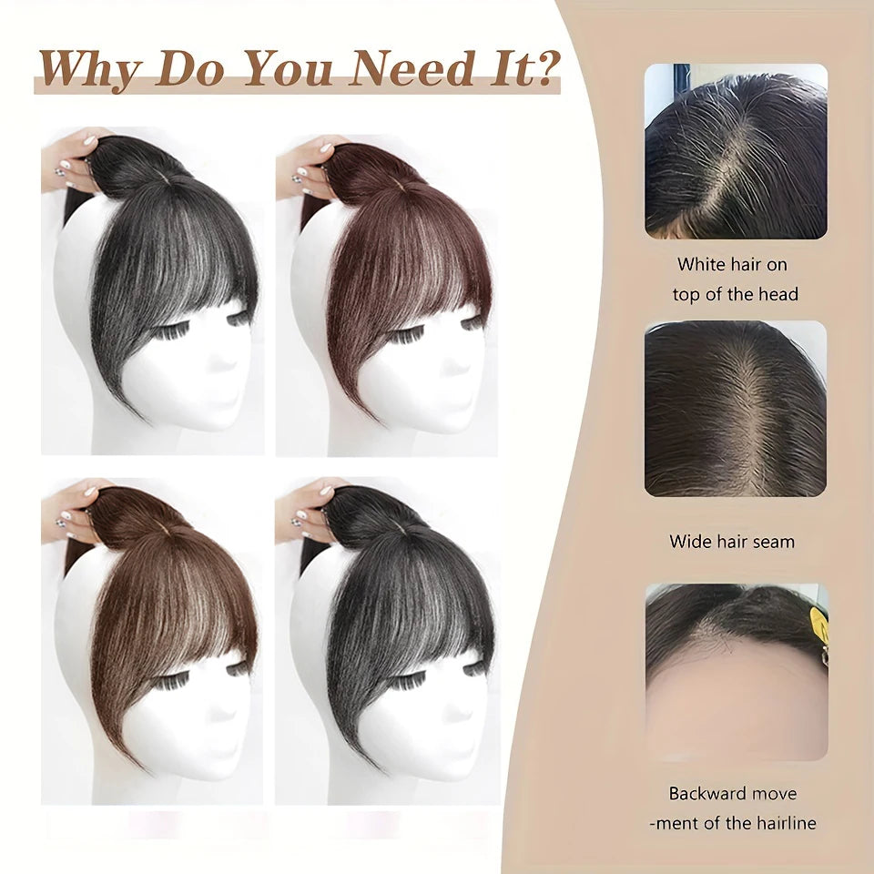 Clip-In Hair Topper for Volume and Natural Fringe - 30