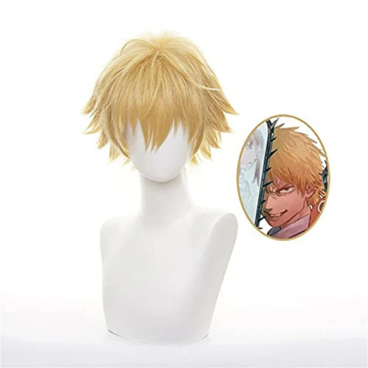 Short Blonde Cosplay Wig for Anime Costumes and Parties