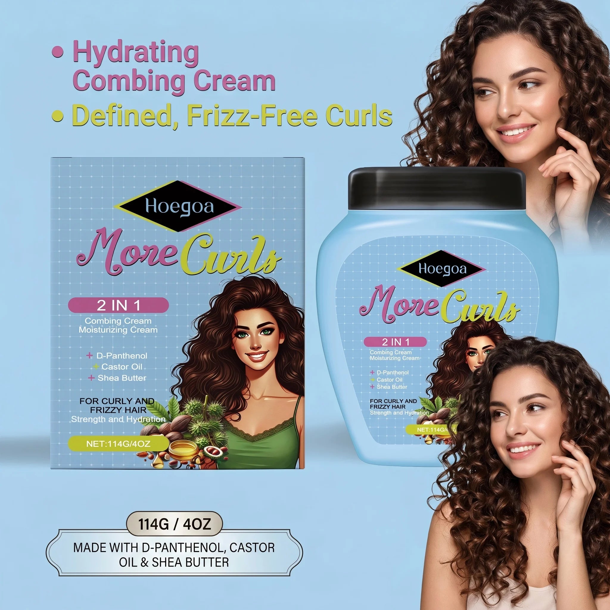 Curl Defining Moisturizing Cream for Frizzy and Curly Hair - 3