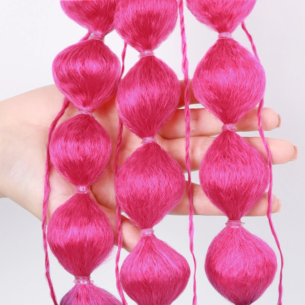Colorful Bubble Braid Ponytail Extension for Instant Volume