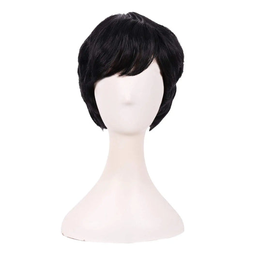 Short Curly Synthetic Hair Wig for Daily Use
