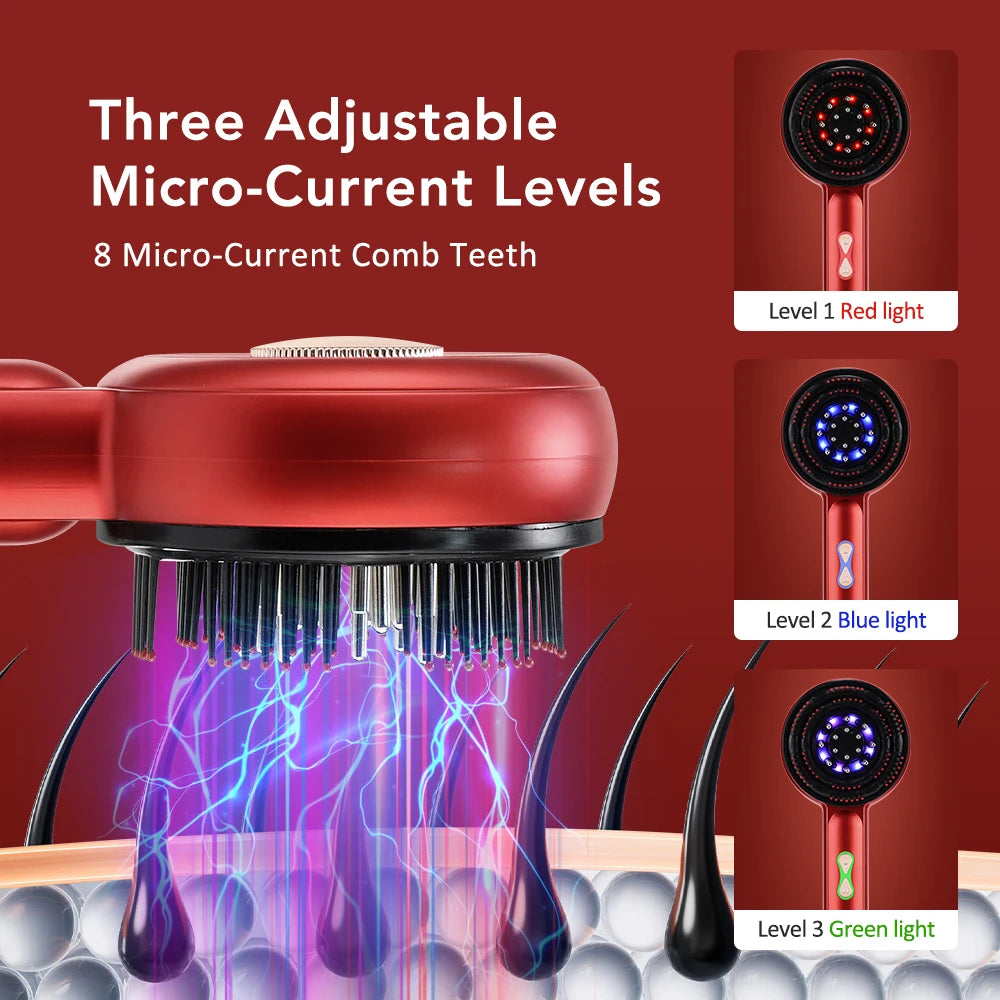 Electric Scalp Massage Comb with Liquid Applicator for Hair Growth
