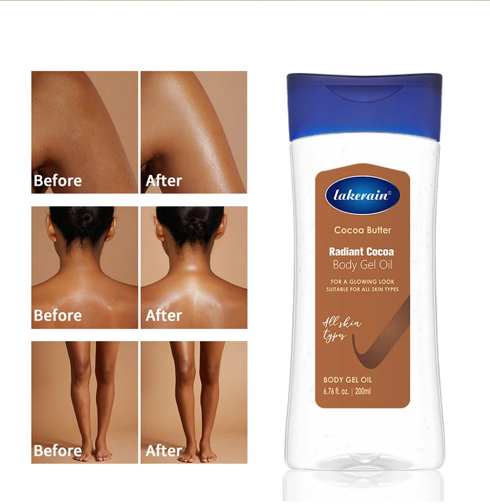Radiant Cocoa Butter Body Gel Oil for Deep Hydration and Glowing Skin - 12