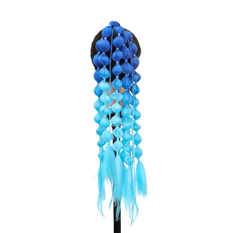 Colorful Bubble Braid Ponytail Extension for Women - 12