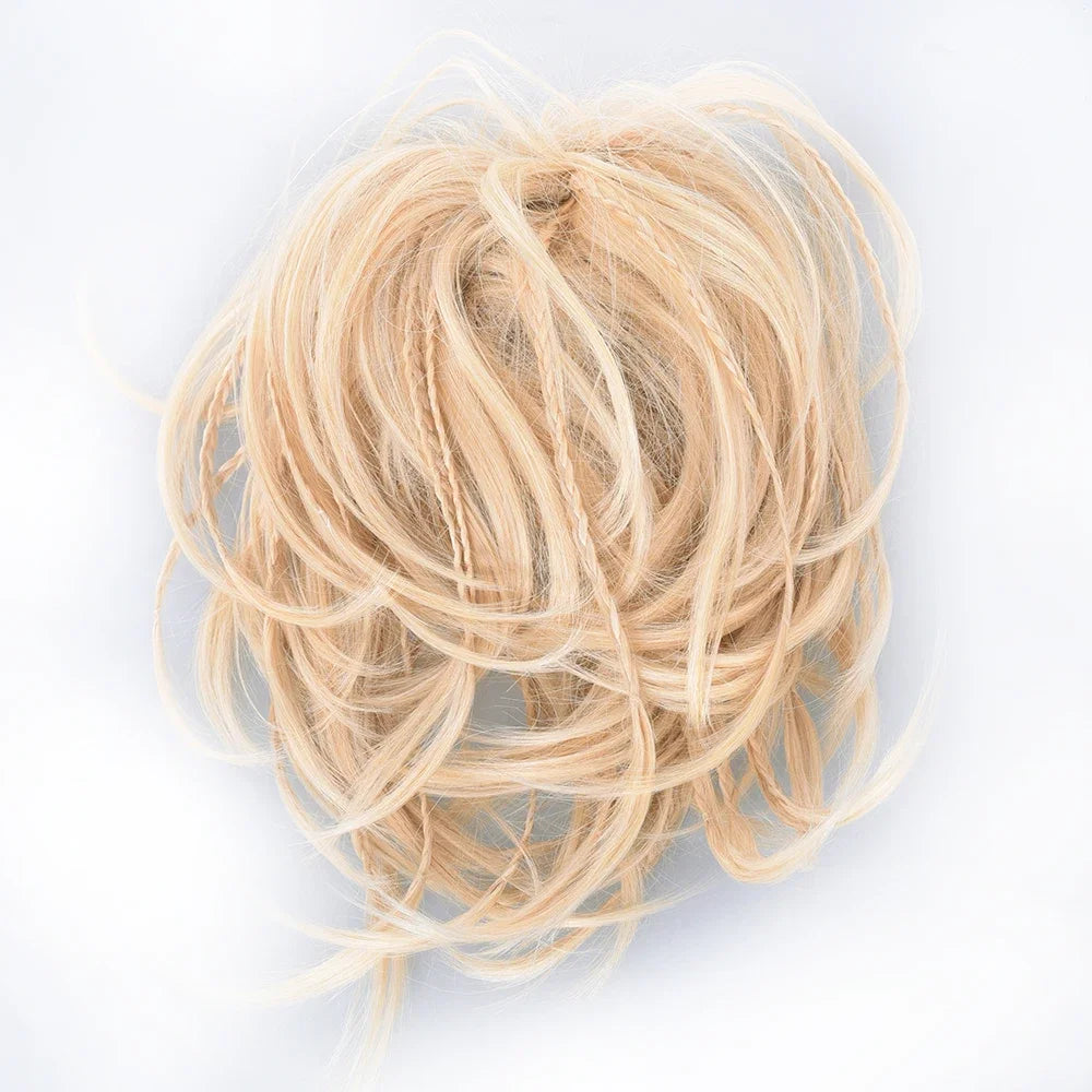 Synthetic Messy Bun Hair Scrunchie for Quick Natural Volume - 16