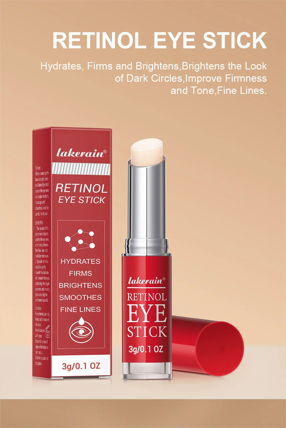 Retinol Anti-Wrinkle Eye Stick for Dark Circles and Puffiness - 7