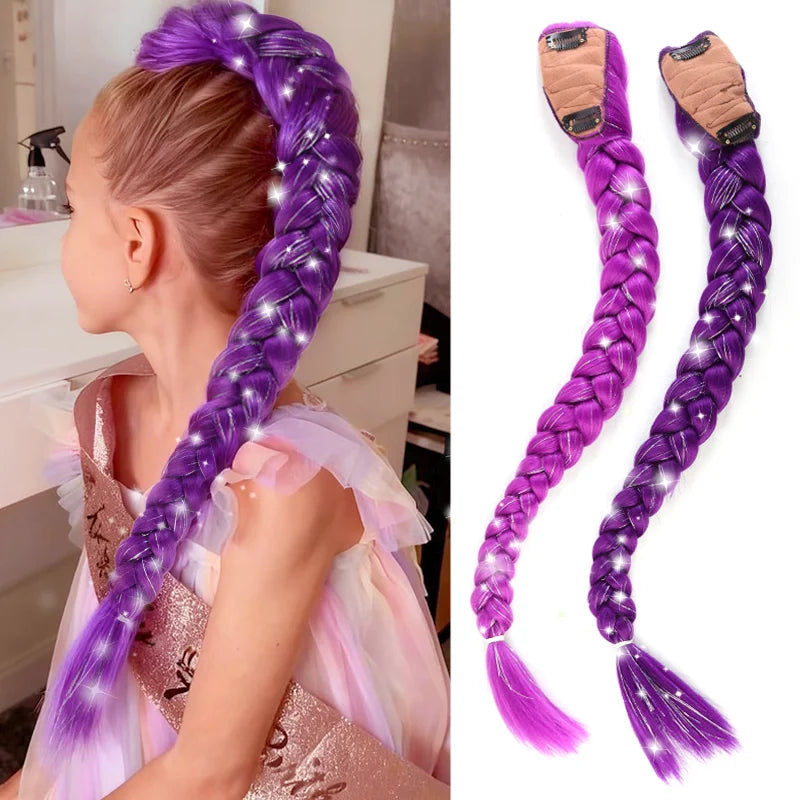 26-Inch Clip-In Braided Ponytail for Cosplay and Parties - 2