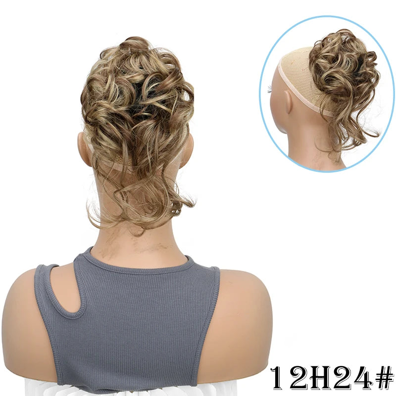 Messy Bun Hair Extension for Elegant Updo Hairstyles