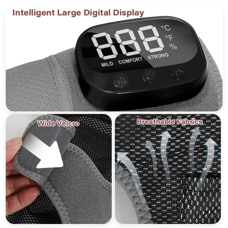 Cordless Heated Vibration Massage Wrap for Knee, Shoulder and Elbow - 11