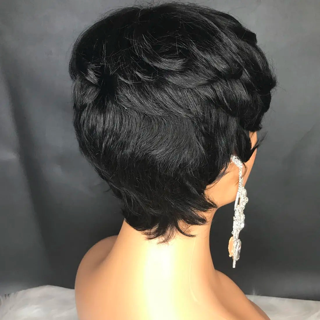 Short Wavy Pixie Cut Wig for Daily Wear - 2