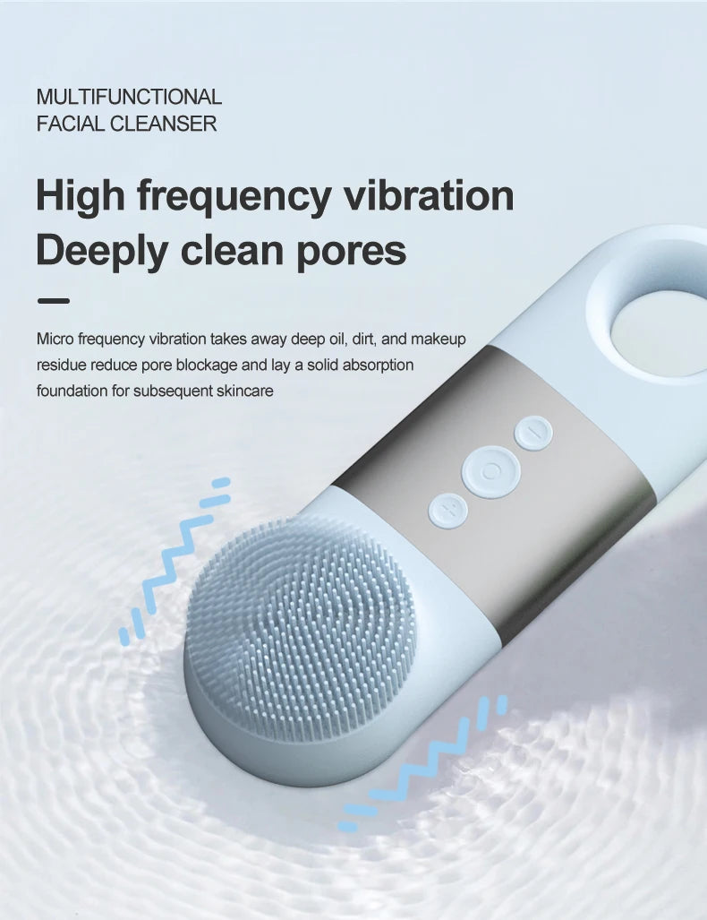 Heated and Cooling Facial Cleansing Brush for Deep Skin Exfoliation - 12