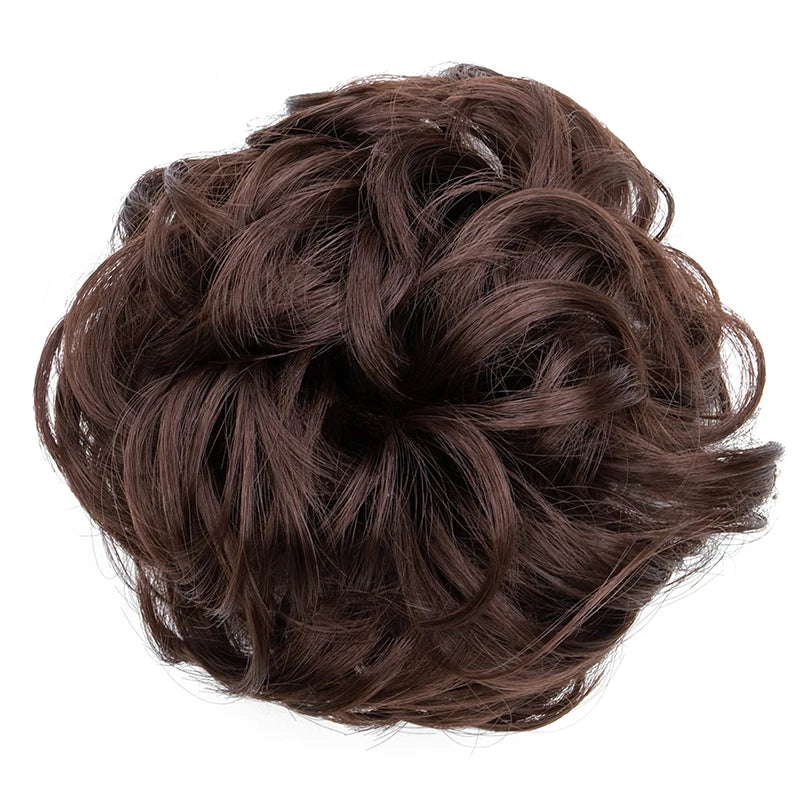 Messy Wavy Bun Hair Extension for Women Curly Chignon Hair Piece - 15