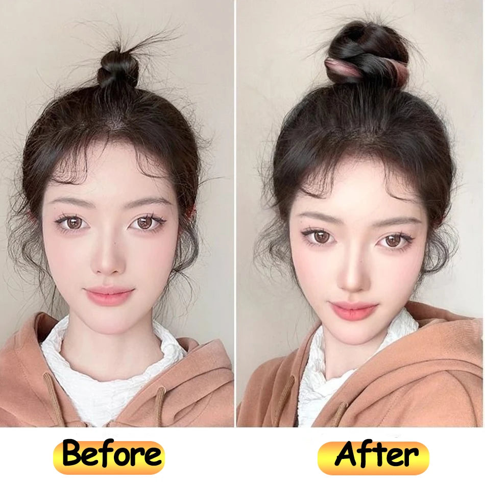 Synthetic Wavy Hair Bun Scrunchie for Instant Volume