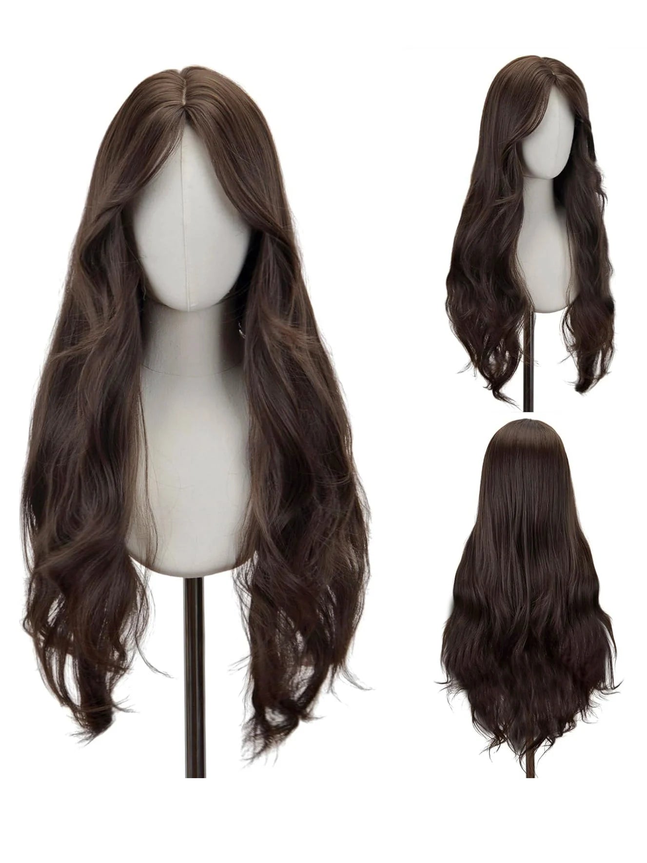 Natural Wavy Long Synthetic Wig for Daily Wear and Styling - 10