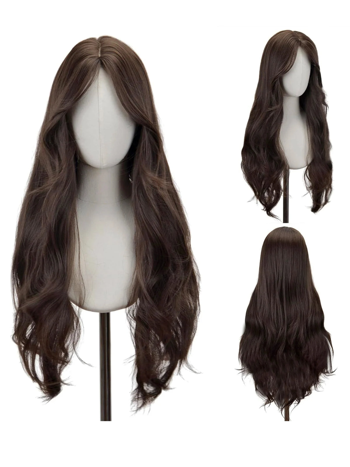 Natural Wavy Long Synthetic Wig for Daily Wear and Styling