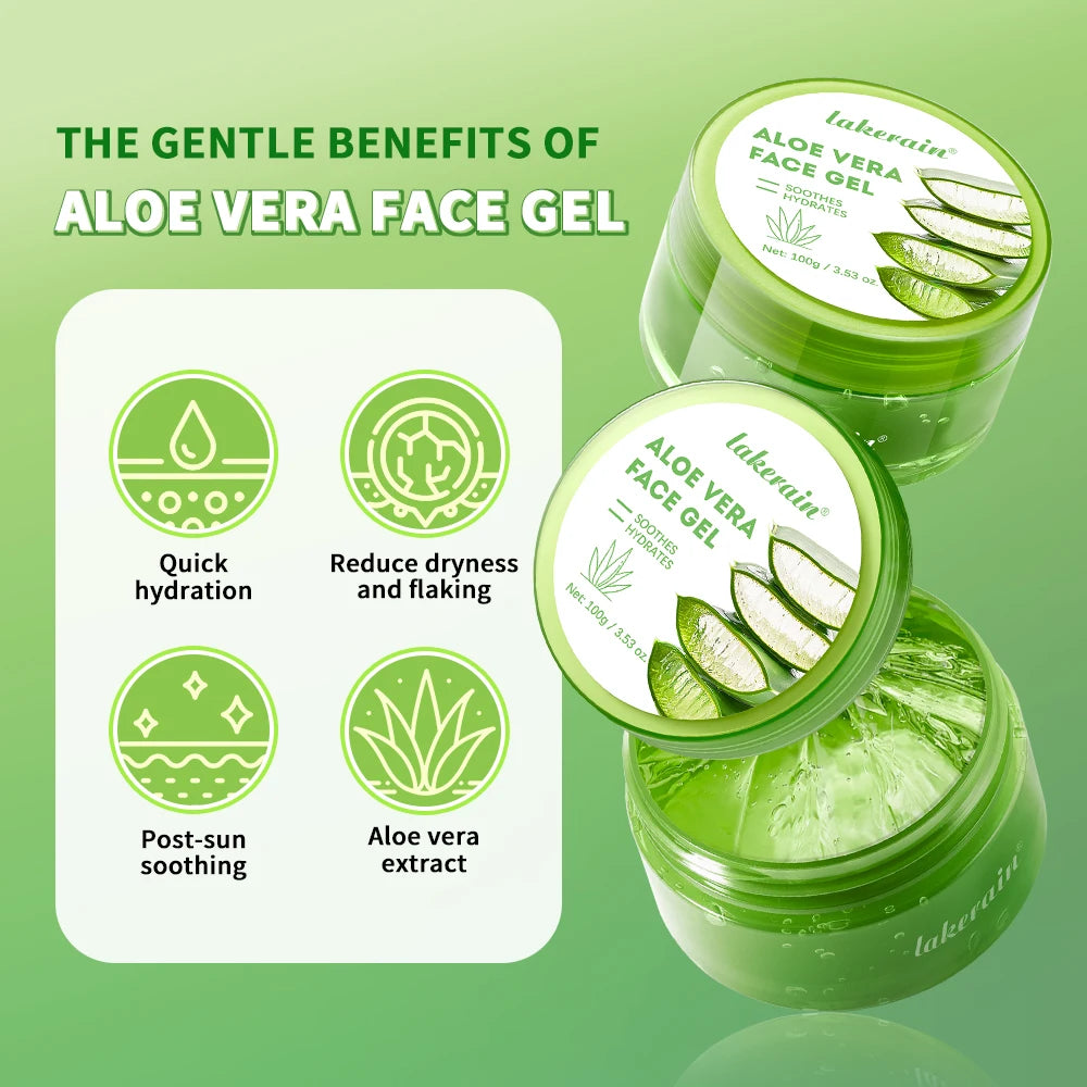 Hydrating Aloe Vera Gel for Soothing and Moisturizing Facial Skin Care - 3