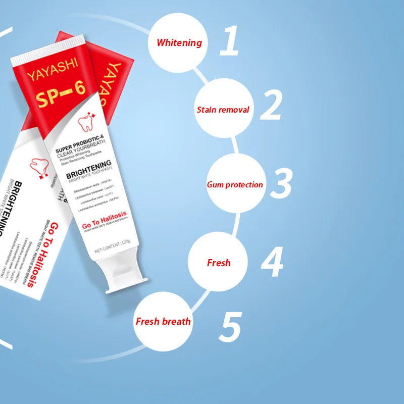 Probiotic Teeth Whitening Toothpaste for Stain Removal and Fresh Breath - 5