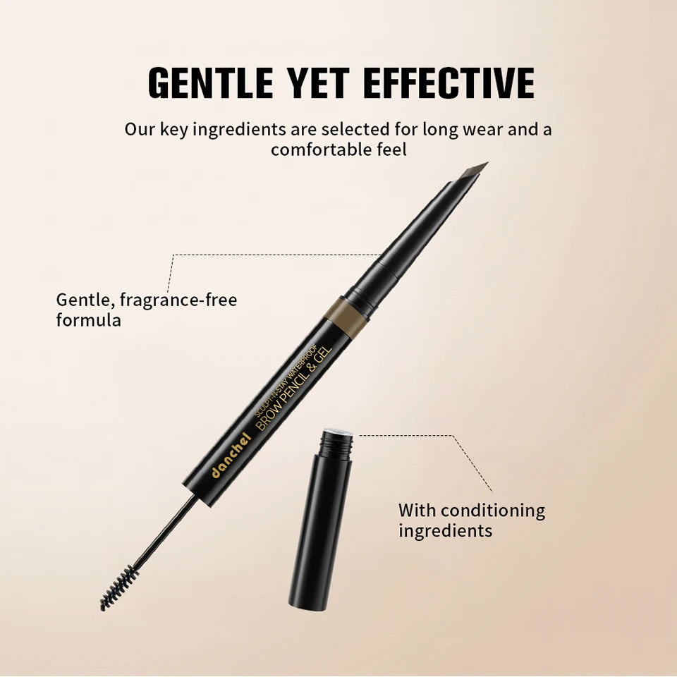 2-in-1 Waterproof Eyebrow Pencil and Gel for Natural Smudge-Proof Brows - 11
