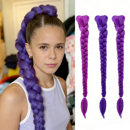 Jumbo Synthetic Braiding Hair Extensions for Styling and Cosplay