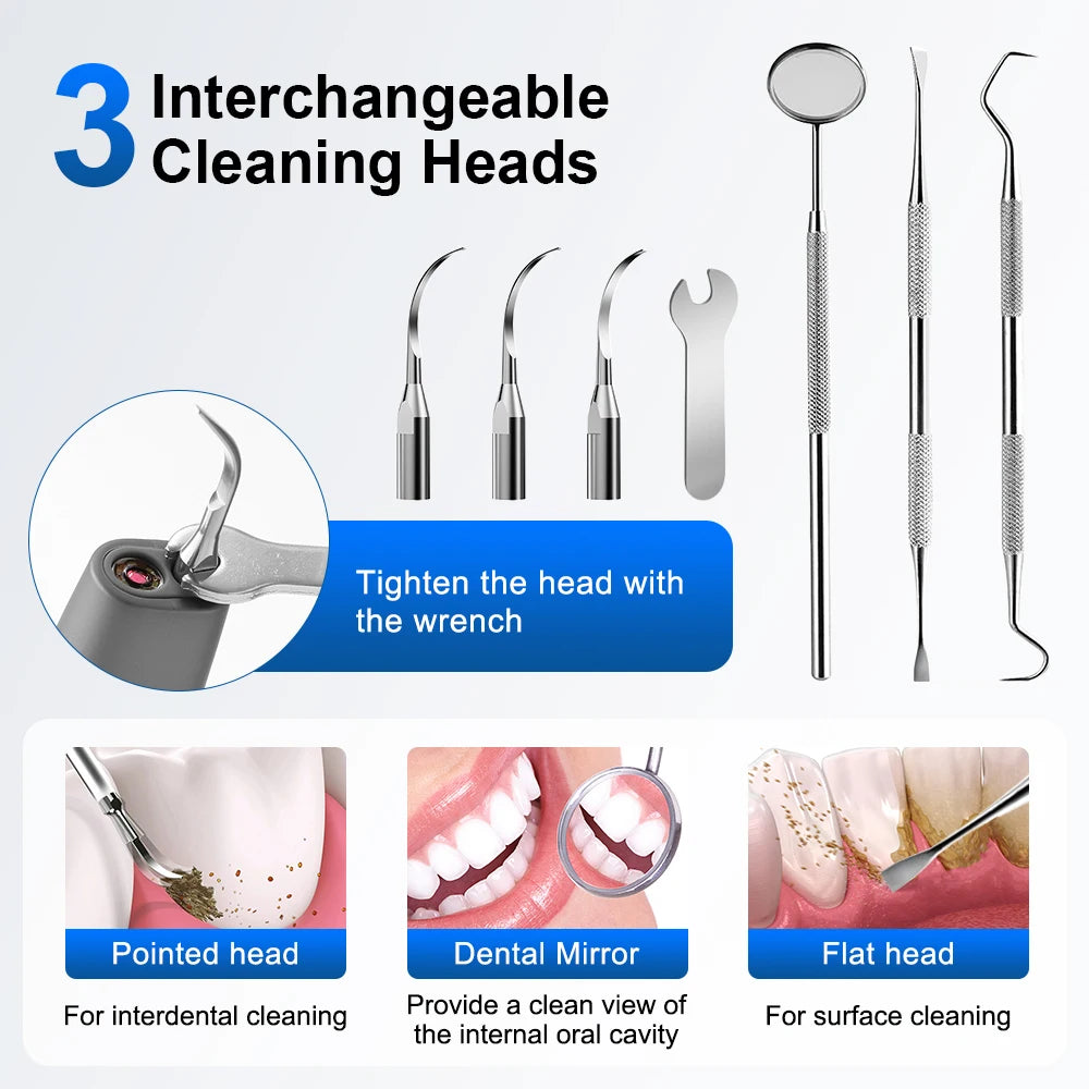 Visual Ultrasonic Dental Scaler with HD Camera for Plaque Tartar Removal - 12
