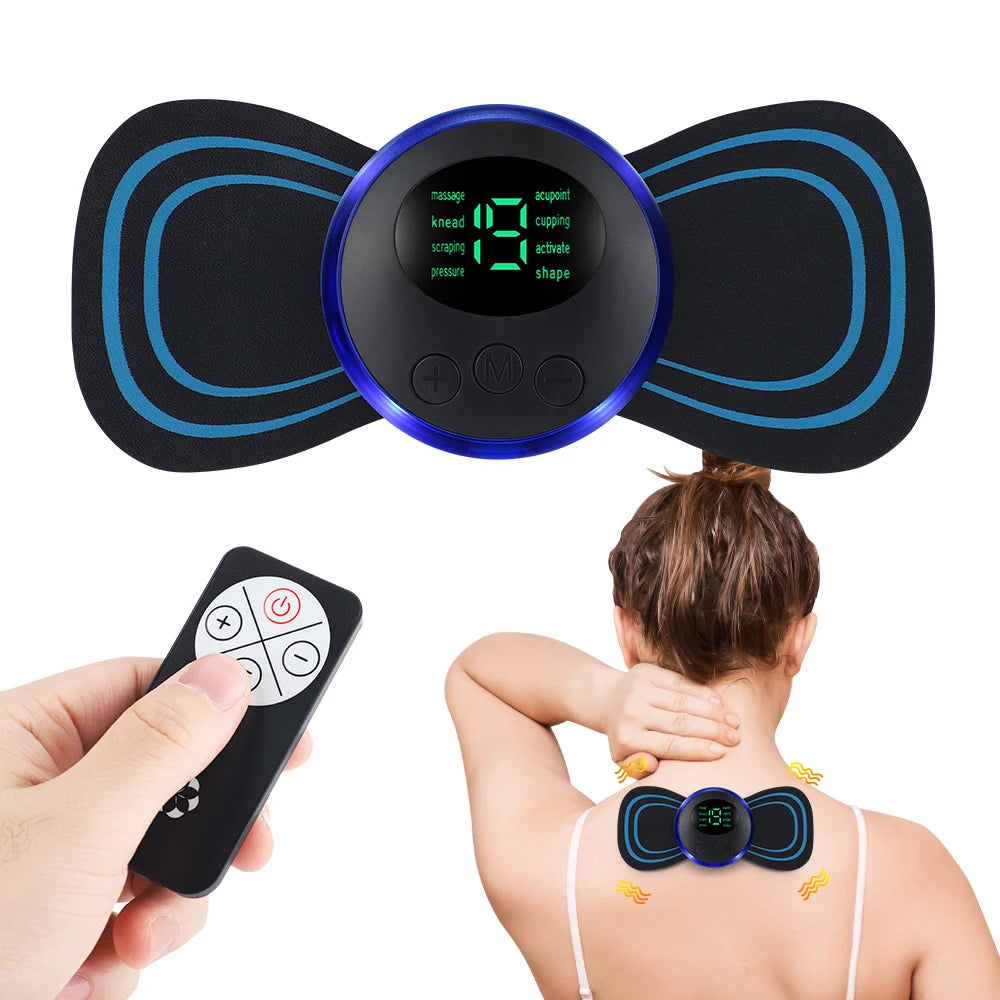 Portable Electric Body Massage Patch with Remote for Pain Relief - 7