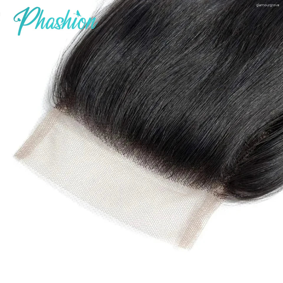 Straight Human Hair Lace Closure for Natural Seamless Styles - 2