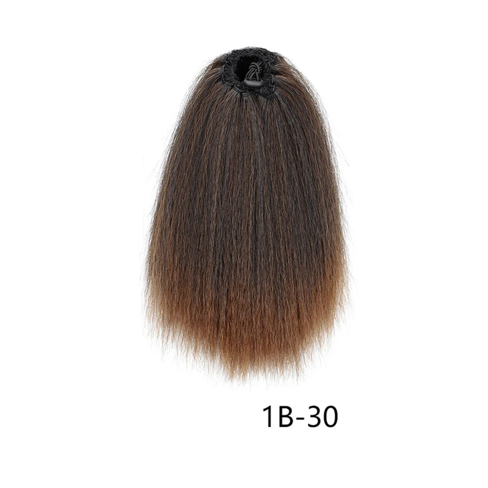 10 Inch Kinky Straight Drawstring Ponytail Extension