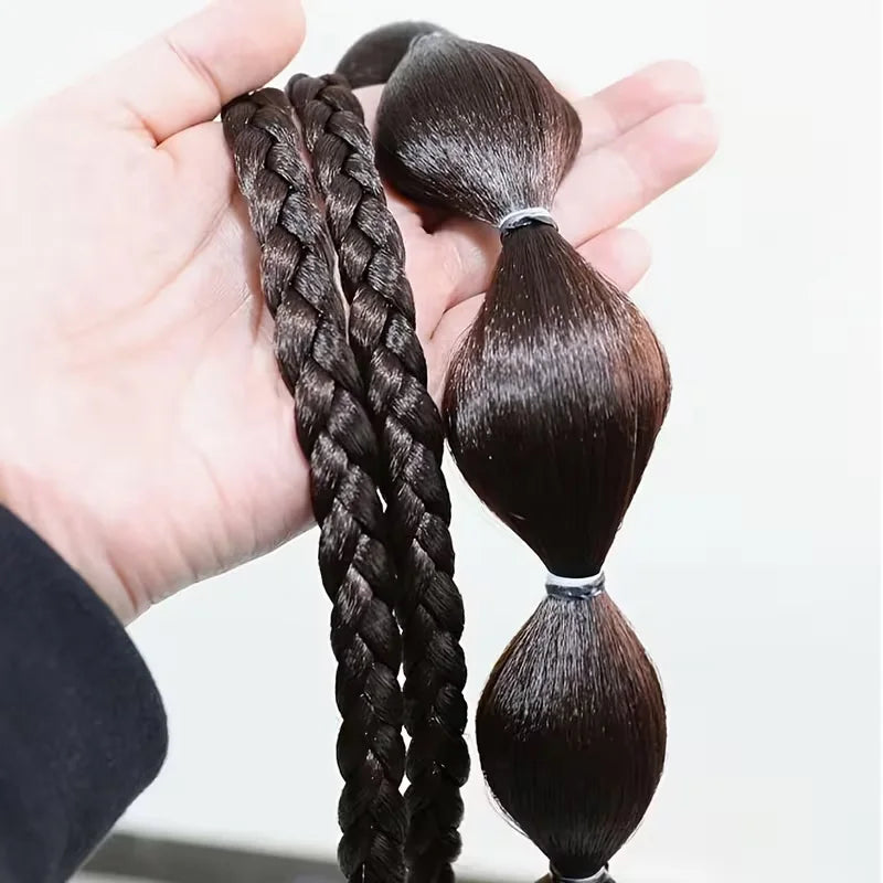 Synthetic Bubble Braided Ponytail Hair Extension for Women