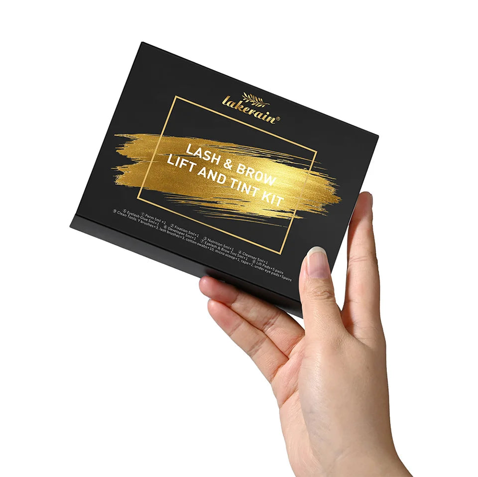 Professional Eyelash and Eyebrow Lift and Tint Kit for Salon and Home