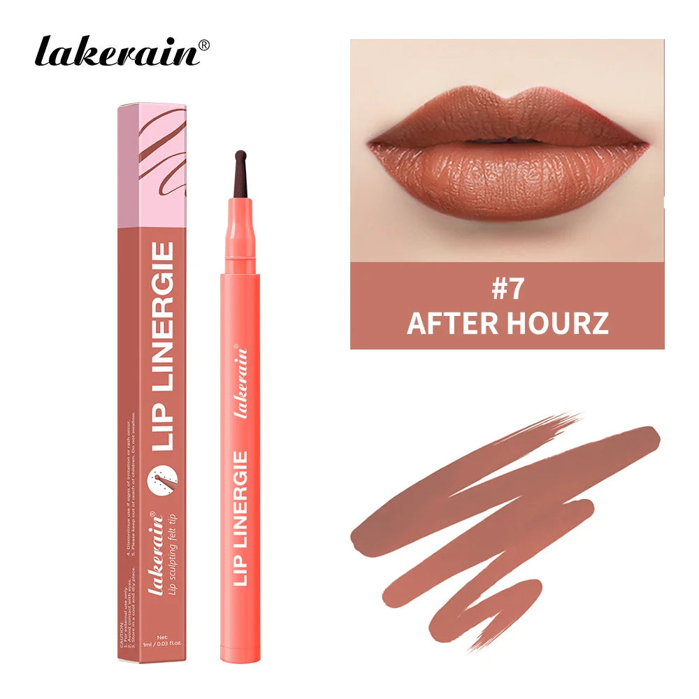 Waterproof Felt Tip Lip Liner for Sculpted and Plump Looking Lips