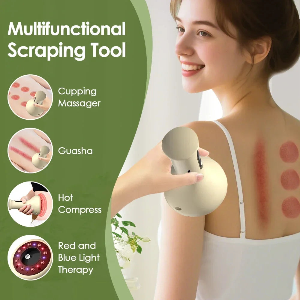Electric Cupping and Scraping Massager with Heat and Vibration - 3